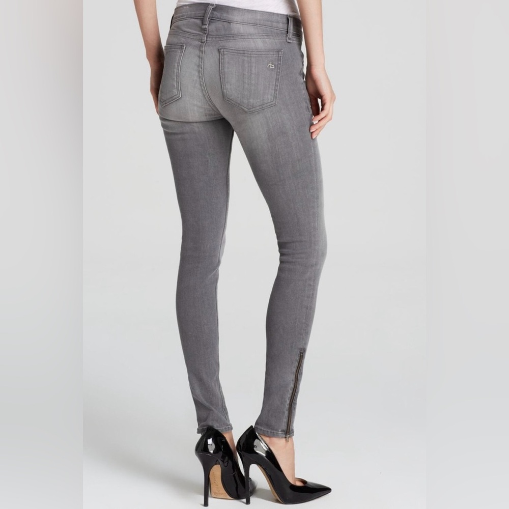 Rag & Bone Blackthorne Moto Zipper Biker Skinny Jeans